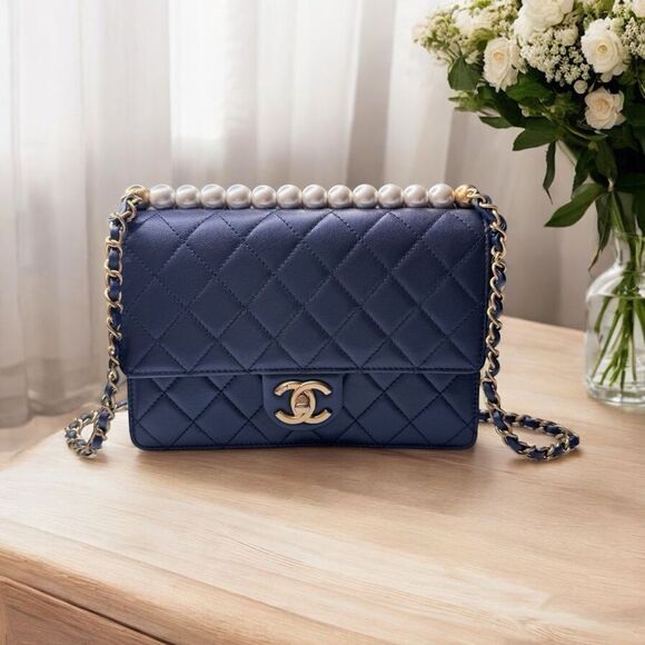 Chanel Iridescent Small Chic Pearls Flap Bag - Picture 1 of 13